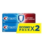 Pasta dental anticaries con flúor Crest Escudo Anti-azúcar 2 pzas con 90 ml c/u