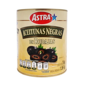 Aceituna Negra Rebanada Astra 3 kg