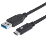 CABLE USB,MANHATTAN,353373,-C V3.1, C-A 1.0M NEGRO