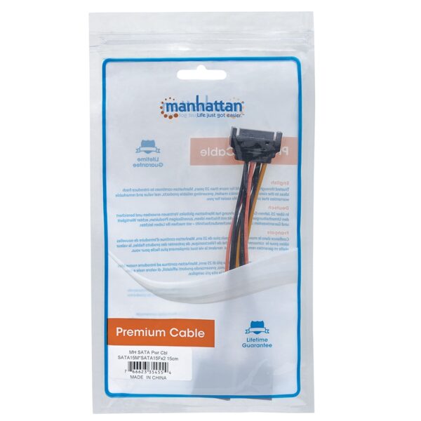 CABLE ALIMENTACION MANHATTAN,354554,CORRIENTE INT. HDD SATA 1M - 2H - Image 3
