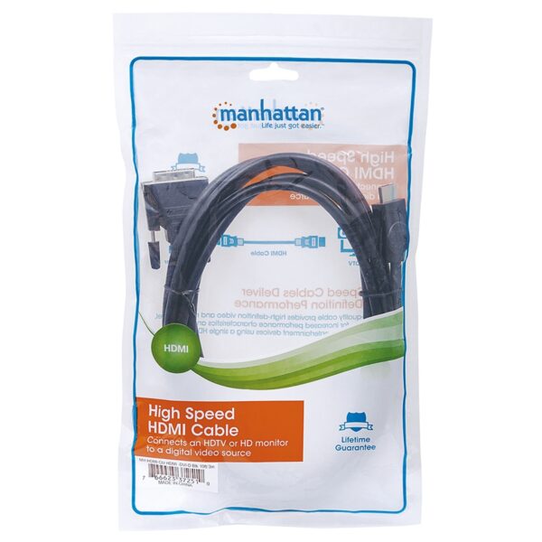 CABLE HDMI,MANHATTAN,372510, - DVI-D M-M  3.0M - Image 2