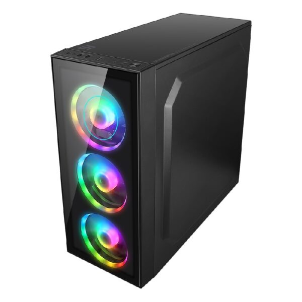 GABINETE BALAM RUSH DRAGONFLY / MEDIA TORRE / ATX - MICRO ATX - MINI ITX / VENTILADOR RGB / PANEL CRISTAL TEMPLADO, METAL / NEGRO / BR-929561 - Image 2