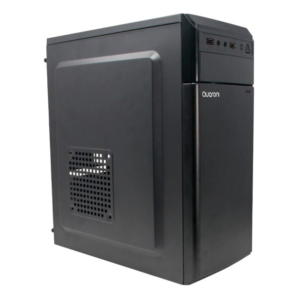 GABINETE MEDIA TORRE QUARONI, FORMATO ATX/ MICRO ATX /MINI ITX/ USB 2.0, FUENTE DE PODER INCUIDA 500W,COLOR NEGRO ACABADO LISO BOTON ENCENDIDO TRIANGULO - Image 3
