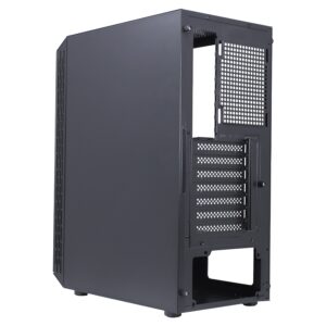 GABINETE GAMER. NEGRO/ OCELOT/ ATX/ PANEL FRONTAL Y LATERAL CRISTAL TEMPLADO/ 5 BAHIAS DE ALMACENAMIENTO/ ESPACIO PARA 8 VENTILADORES DE 120MM /SOPORTA GPU HASTA 285MM
