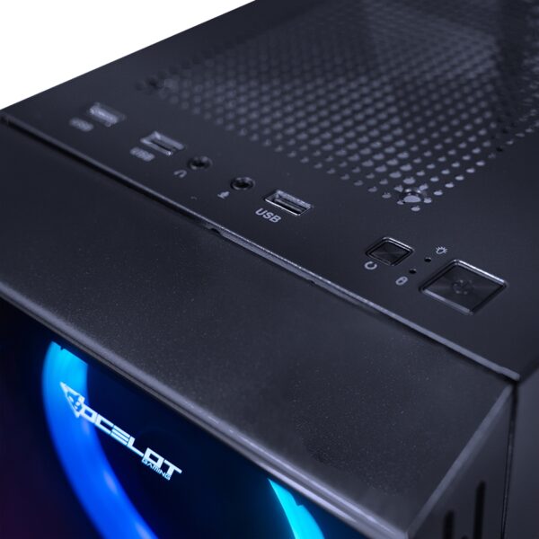 GABINETE GAMER. NEGRO/ OCELOT/ ATX/ PANEL FRONTAL Y LATERAL CRISTAL TEMPLADO/ 5 BAHIAS DE ALMACENAMIENTO/ ESPACIO PARA 8 VENTILADORES DE 120MM /SOPORTA GPU HASTA 285MM - Image 18