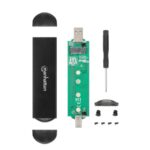 GABINETE MANHATTAN,USB A SDD M.2 NVME Y SATA, TIPO-C MACHO Y TIPO-A MACHO, PARA SSDS 2230/2242/2260/2280