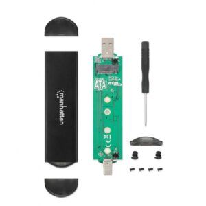 GABINETE MANHATTAN,USB A SDD M.2 NVME Y SATA, TIPO-C MACHO Y TIPO-A MACHO, PARA SSDS 2230/2242/2260/2280
