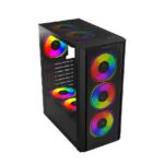 GABINETE GAMER BALAM RUSH DRAGONFLY CRYSTALGM745 / MEDIA TORRE / ATX, MICRO ATX, MINI ITX / VENTILADOR RGB / PANEL CRISTAL TEMPLADO, METAL / NEGRO / BR-935968