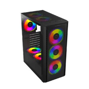 GABINETE GAMER BALAM RUSH DRAGONFLY CRYSTALGM745 / MEDIA TORRE / ATX, MICRO ATX, MINI ITX / VENTILADOR RGB / PANEL CRISTAL TEMPLADO, METAL / NEGRO / BR-935968