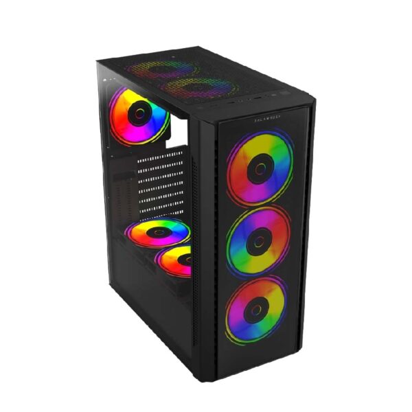 GABINETE GAMER BALAM RUSH DRAGONFLY CRYSTALGM745 / MEDIA TORRE / ATX, MICRO ATX, MINI ITX / VENTILADOR RGB / PANEL CRISTAL TEMPLADO, METAL / NEGRO / BR-935968