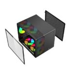 GABINETE GAMER BALAM RUSH TANK MINI GI930 / MINI ATX / MINI ATX - MINI ITX / PANEL CRISTAL TEMPLADO / BAHIA 3X SSD - 2X HDD / VENTILADOR RGB / MALLA METALICA / METAL / NEGRO / BR-936033