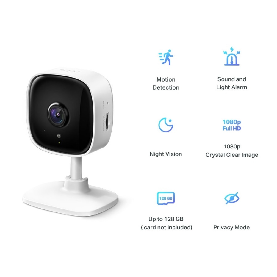 CAMARA IP TP-LINK TAPO C100 WIFI 2MP 1080P CAPACIDAD PARA MICROSD 128GB VISION NOCTURNA DETECCION DE MOVIMIENTO AUDIO BIDIRECCIONAL - Image 2