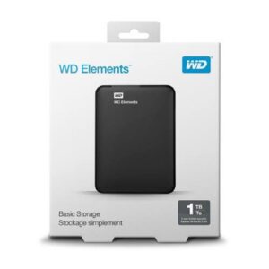 DISCO DURO EXTERNO WD ELEMENTS 1TB 2.5 PORTATIL USB3.0 NEGRO WINDOWS WDBUZG0010BBK-WESN