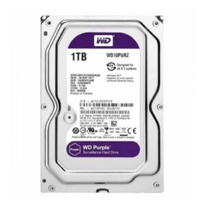 DISCO DURO INTERNO WD PURPLE 1TB 3.5 ESCRITORIO SATA3 6GB/S 64MB 5400RPM 24X7 DVR NVR 1-8 BAHIAS 1-64 CAMARAS WD10PURZ