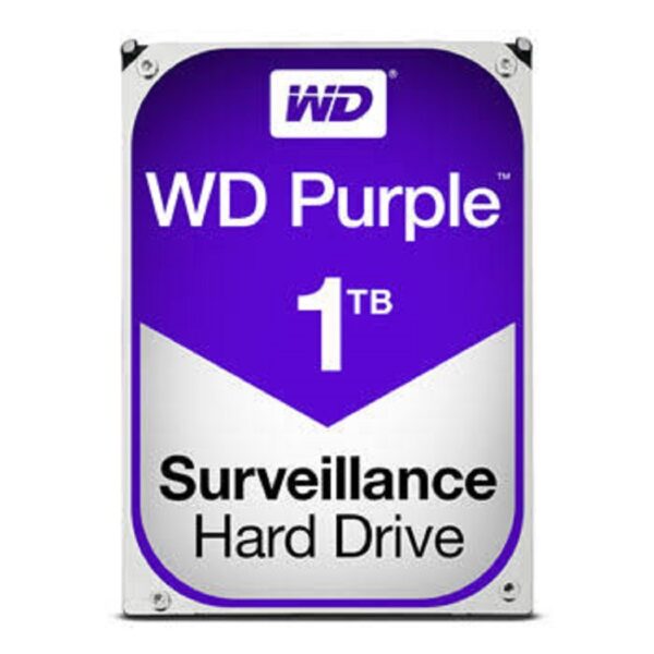 DISCO DURO INTERNO WD PURPLE 1TB 3.5 ESCRITORIO SATA3 6GB/S 64MB 5400RPM 24X7 DVR NVR 1-8 BAHIAS 1-64 CAMARAS WD10PURZ - Image 2