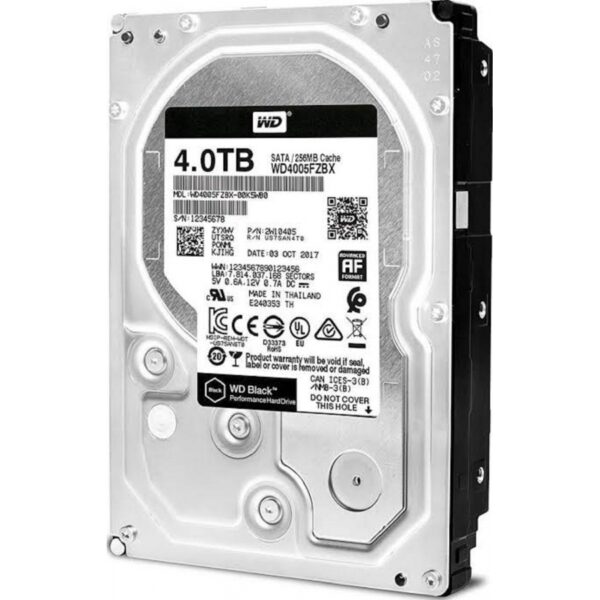 DISCO DURO INTERNO WD BLACK 4TB 3.5 ESCRITORIO SATA3 6GB/S 256MB 7200RPM GAMER/ALTO RENDIMIENTO WD4005FZBX - Image 3