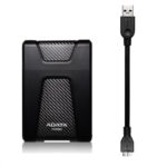 DISCO DURO EXTERNO ADATA HD650 2TB PORTATIL 2.5 USB 3.2 NEGRO WINDOWS MAC LINUX CONTRAGOLPES (AHD650-2TU31-CBK)