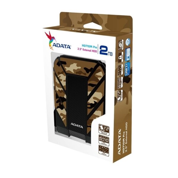 DISCO DURO EXTERNO ADATA HD710MP 2TB PORTATIL 2.5 USB 3.2 CAMUFLAJE WINDOWS MAC LINUX CONTRAGOLPES (AHD710MP-2TU31-CCF) - Image 3