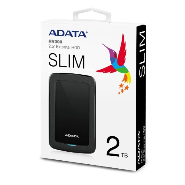 DISCO DURO EXTERNO ADATA HV300 2TB PORTATIL 2.5 USB 3.2 NEGRO WINDOWS MAC LINUX DASHDRIVE SLIM (AHV300-2TU31-CBK) - Image 4
