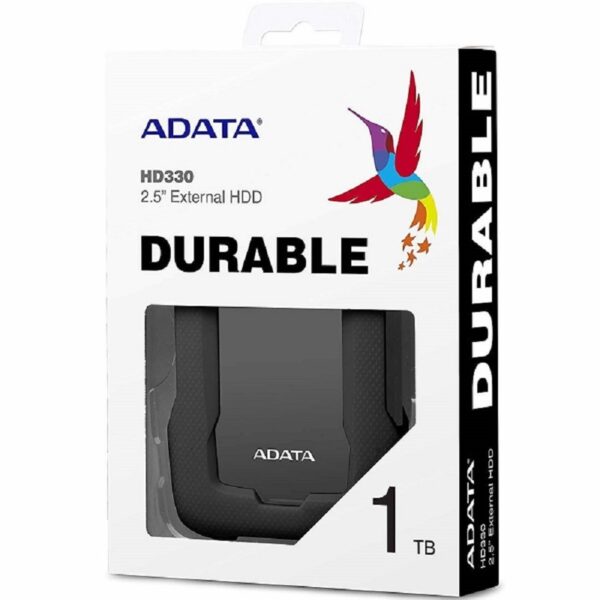 DISCO DURO EXTERNO ADATA HD330 1TB PORTATIL 2.5 USB 3.2 NEGRO WINDOWS MAC LINUX CONTRAGOLPES SLIM (AHD330-1TU31-CBK) - Image 3