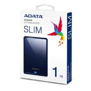 DISCO DURO EXTERNO ADATA HV620S 1TB PORTATIL 2.5 USB 3.2 AZUL WINDOWS MAC LINUX DASHDRIVE SLIM ( AHV620S-1TU31-CBL)