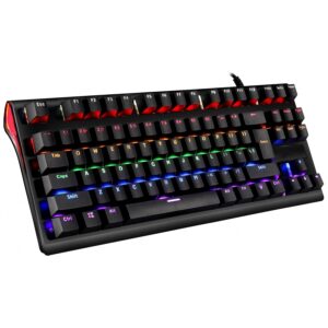 TECLADO MECANICO OCELOT/ALAMBRICO/SWITCH AZUL/PLASTICO/RGB/ NEGRO/ COLORES AJUSTABLES/PLUG PLAY/GAMER