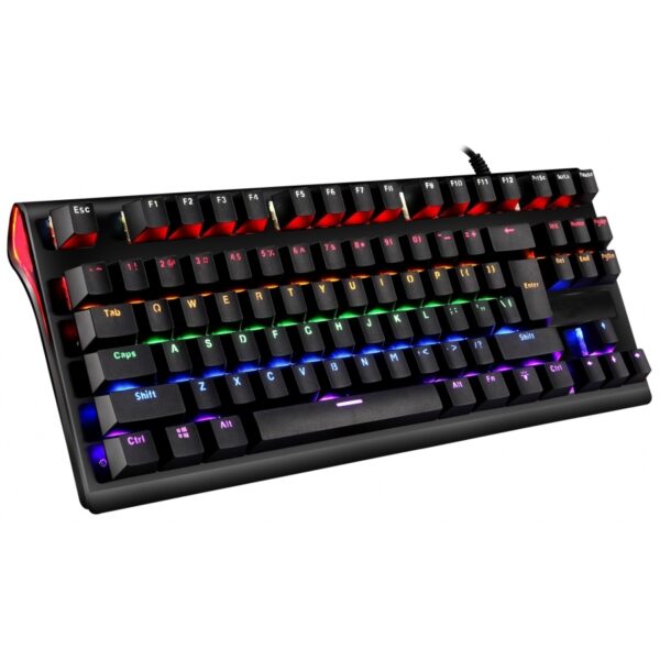 TECLADO MECANICO OCELOT/ALAMBRICO/SWITCH AZUL/PLASTICO/RGB/ NEGRO/ COLORES AJUSTABLES/PLUG PLAY/GAMER