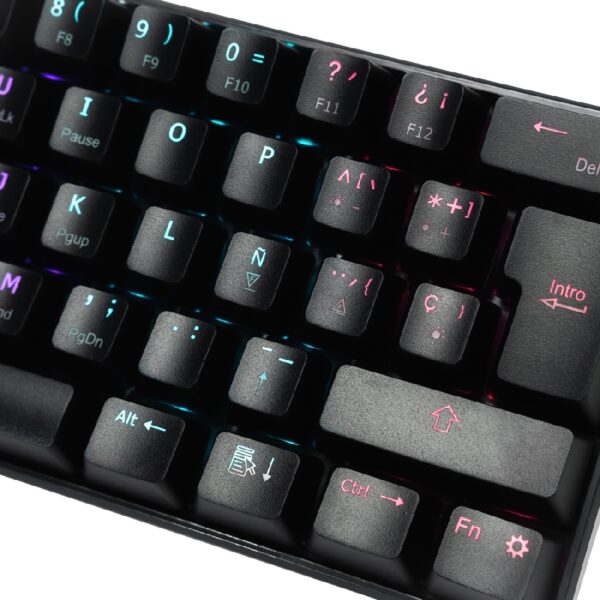 TECLADO MECANICO OCELOT/FORMA 60/ALAMBRICO/PLASTICO/ILUMINACION TIPO RGB/GAMER
