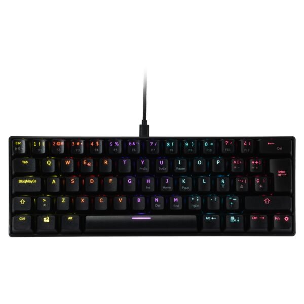 TECLADO MECANICO OCELOT/FORMA 60/ALAMBRICO/PLASTICO/ILUMINACION TIPO RGB/GAMER - Image 3