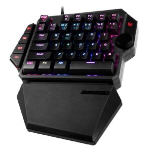 TECLADO GAMER BALAM RUSH DOMINATE GK540 / ALAMBRICO USB / ILUMINACION RGB / MULTIMEDIA / MECANICO A UNA MANO / ESPAÑOL / 39 TECLAS / NEGRO  / BR-932721