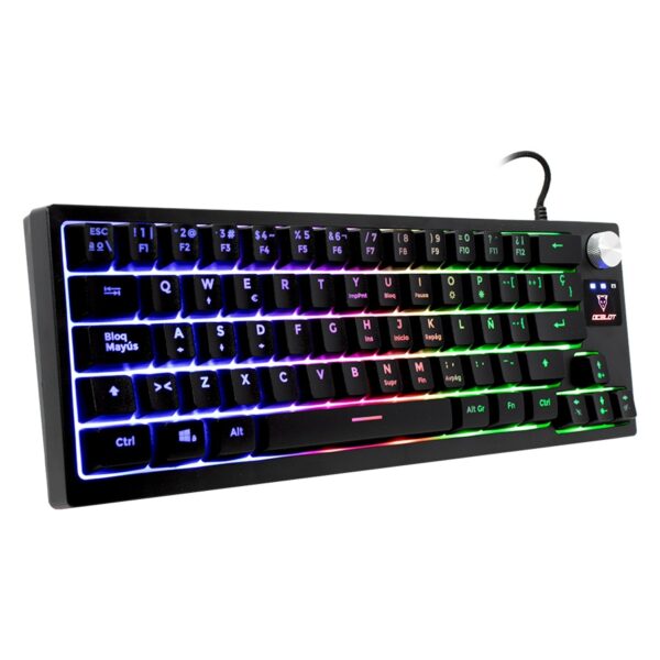 OCELOT TECLADO DE MEMBRANA ESTILO 60 CON RUEDA DE CONTROL DE VOLUMEN