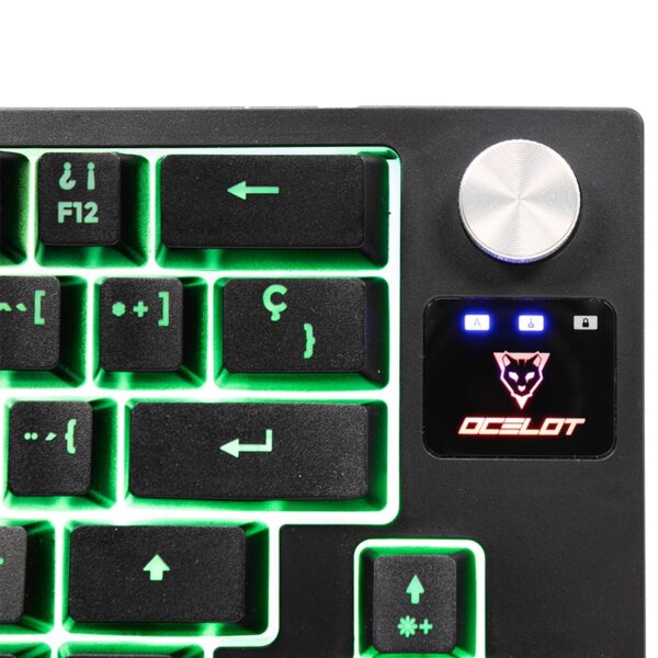 OCELOT TECLADO DE MEMBRANA ESTILO 60 CON RUEDA DE CONTROL DE VOLUMEN - Image 3