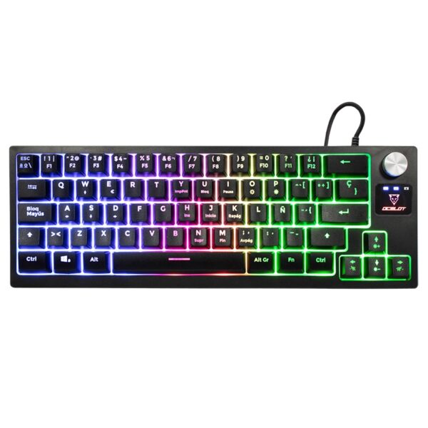 OCELOT TECLADO DE MEMBRANA ESTILO 60 CON RUEDA DE CONTROL DE VOLUMEN - Image 4