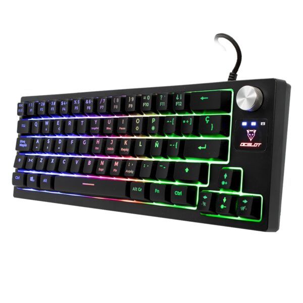 OCELOT TECLADO DE MEMBRANA ESTILO 60 CON RUEDA DE CONTROL DE VOLUMEN - Image 5