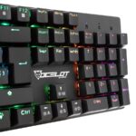 TECLADO ALAMBRICO TIPO MECANICO TKL SWITCH ROJO FULL RGB, ESTRUCTURA DE ABS