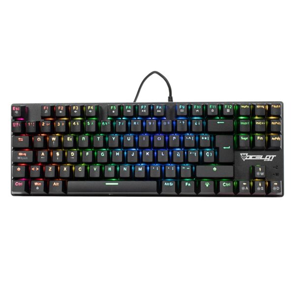 TECLADO ALAMBRICO TIPO MECANICO TKL SWITCH ROJO FULL RGB, ESTRUCTURA DE ABS - Image 3