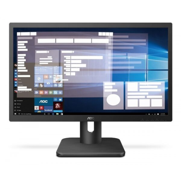 MONITOR LED AOC 19.5 PULGADAS / ENTRADA HDMI Y VGA / TIEMPO DE RESPUESTA 5MS / BRILLO 200 CD/M2 / VESA 100X100 MM / COLOR NEGRO / RESOLUCIN 1600X900 / FLICKERFREE / CONTRASTE 20.000.000.1 - Image 3
