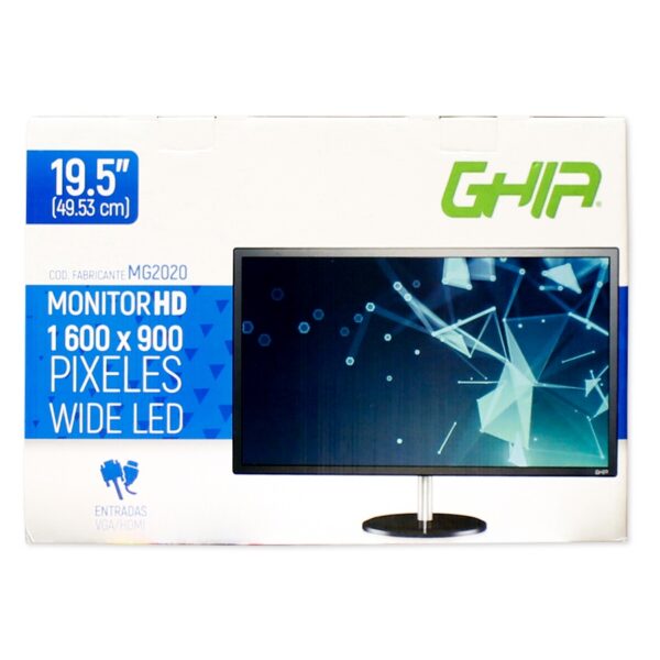 MONITOR GHIA / 19.5 PULG / LED / TN / HD 1600 X 900 / 60 HZ / VGA / HDMI - Image 6