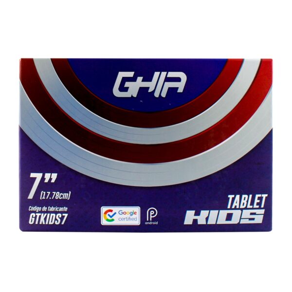 TABLET GHIA 7 KIDS/A50 QUADCORE/1GB RAM/16GB /2CAM/WIFI/BLUETOOTH/2500MAH/ANDROID 9 /AZUL - Image 12