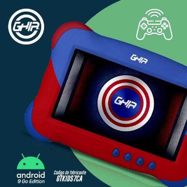 TABLET GHIA 7 KIDS/A50 QUADCORE/1GB RAM/16GB /2CAM/WIFI/BLUETOOTH/2500MAH/ANDROID 9 /AZUL - Image 15
