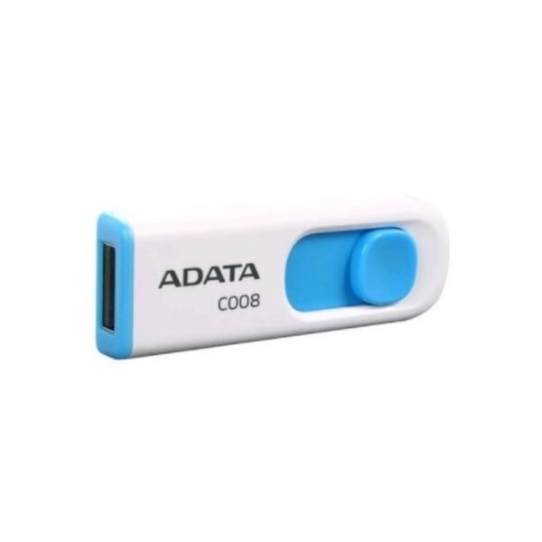 MEMORIA ADATA 64GB USB 2.0 C008 RETRACTIL BLANCO-AZUL (AC008-64G-RWE) - Image 3