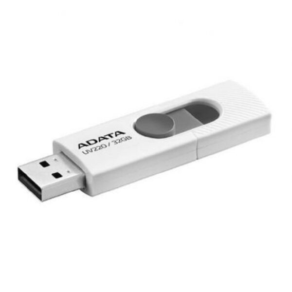 MEMORIA ADATA 32GB USB 2.0 UV220 RETRACTIL BLANCO-GRIS (AUV220-32G-RWHGY) - Image 2