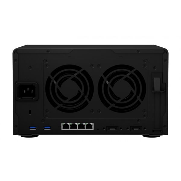NAS SYNOLOGY DS1621+ /6 BAHIAS AMPLIABLES HASTA 16/NUCLEO CUADRUPLE 2.2GHZ/4GB DDR4 AMPLIABLES A 32GB/LAN GIGABIT X4/USB 3.0 X3/HOT SWAP/ SOPORTA M.2 2280/ NO INCLUYE DISCOS/ SOPORTA 108TB - Image 2