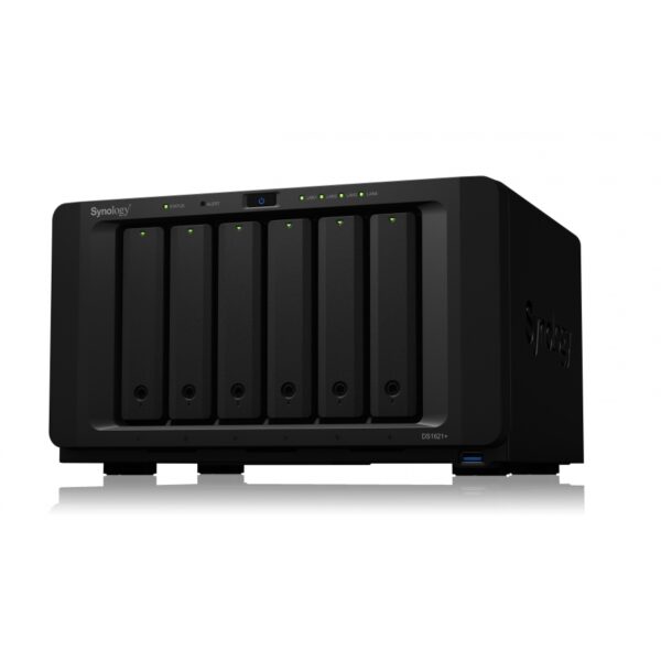 NAS SYNOLOGY DS1621+ /6 BAHIAS AMPLIABLES HASTA 16/NUCLEO CUADRUPLE 2.2GHZ/4GB DDR4 AMPLIABLES A 32GB/LAN GIGABIT X4/USB 3.0 X3/HOT SWAP/ SOPORTA M.2 2280/ NO INCLUYE DISCOS/ SOPORTA 108TB - Image 3