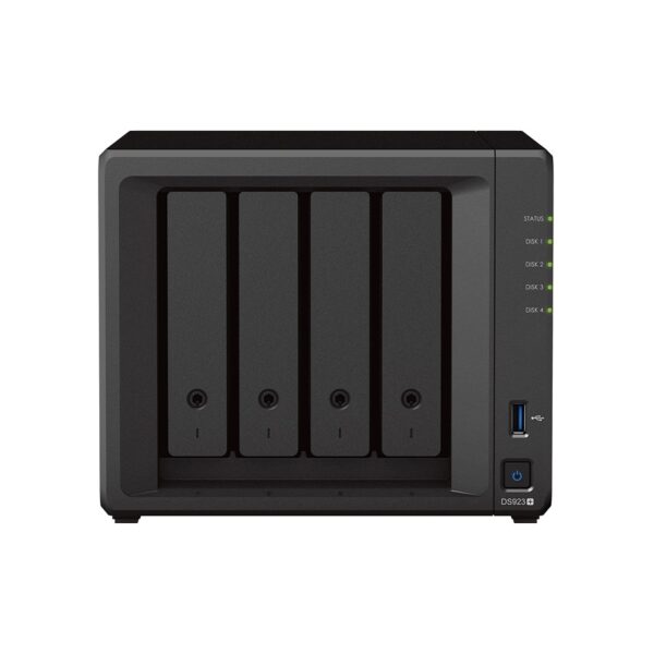 NAS SYNOLOGY DS923+ /4 BAHIAS DOBEL NUCLEO HASTA 3.1GHZ/ HASTA 72 TB, 4GB DDR4 AMPLIABLE HASTA 32GB/ 2 PTOS LAN GIGABIT/USB 3.2 X 2/ HOT SWAP/ SOPORTA M.2 2280 NVME/ NO INCLUYE DISCOS AMD RYZEN R1600 - Image 3