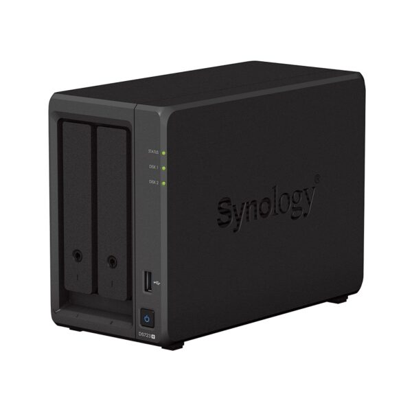 NAS SYNOLOGY DS723+ /2 BAHIAS NUCLEO DOBLE HASTA 3.1 GHZ, 2 PTO LAN GIGA, USB 3.2 X2/ 2 GB DDR4/ HOT-SWAP/SOPORTA 36 TB HASTA 126TB/ SOPORTA M.2 2280/ NO INCLUYE DISCOS/ AMD RYZEN R1600 - Image 3
