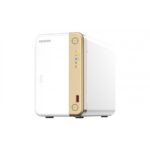 NAS QNAP TS-262-4G /2 BAHIAS NUCLEO DOBLE HASTA 2.9 GHZ, 4 GB EN RAM, /1 LAN 2,5 GBE/USB 3.2 X2/SATA/HOT-SWAP/ SIN DISCOS/HASTA 40 TB/ INTEL CELERON N4505