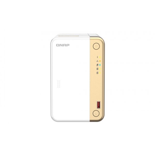 NAS QNAP TS-262-4G /2 BAHIAS NUCLEO DOBLE HASTA 2.9 GHZ, 4 GB EN RAM, /1 LAN 2,5 GBE/USB 3.2 X2/SATA/HOT-SWAP/ SIN DISCOS/HASTA 40 TB/ INTEL CELERON N4505 - Image 2