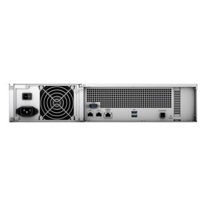 NAS SYNOLOGY RS2423RP+ / 12 BAHIAS/ FUENTE REDUNDANTE/ NUCLEO CUDRUPLE 3.3GHZ/8GB DDR4/ HASTA 216 TB/ LAN GIGABIT X2/ LAN 10GBE X1/ USB 3.2 X2/HOTSWAP/ AMD RYZEN V1780B