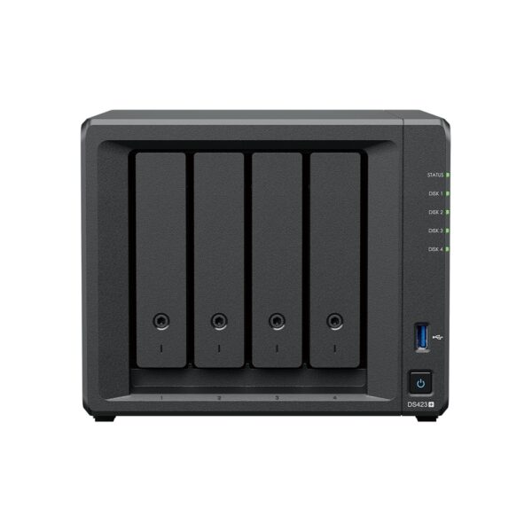 NAS SYNOLOGY DS423+ /4 BAHIAS NUCLEO CUADRUPLE 2.0 GHZ/ HASTA 72 TB, 2GB DDR4 AMPLIABLE HASTA 6GB/ 2 PTOS LAN GIGABIT/USB 3.2 X 2/ HOT SWAP/ SOPORTA M.2 2280 NVME/ NO INCLUYE DISCOS CELERON J4125 - Image 3